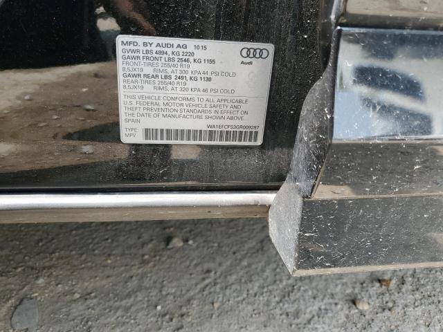 2016 Audi Q3 PREMIUM, VIN WA1EFCFS3GR009287, JAV aukciono nuotrauka 13