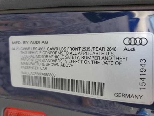2023 Audi A5 PRESTIG, VIN WAUEACF58PA053893, JAV aukciono nuotrauka 13